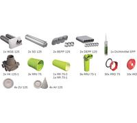 BOSCH Pack de ventilation résidentielle BOPA VE101 Kit de distribution d'air à conduit rond, jusqu'à 100 m² - 7739624333