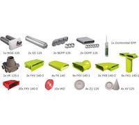 BOSCH Pack de ventilation résidentielle BOPA VE111, avec kit de distribution d'air par conduits plats, jusqu'à 100 m² - 7739621041