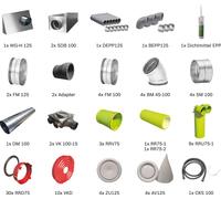 BOSCH Pack de ventilation résidentielle BOPA VE303 Pack de distribution d'air gaine ronde, 120 m², Plafond - 7739621047