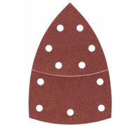 BOSCH Papier abrasif 102x62/93, G120, 11 trous, Velcro (10 pièces) 2609256A64