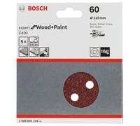Feuille abrasive pour ponceuse excentrique avec bande auto-agrippante, perforé Bosch Accessories 26