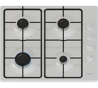 TABLE GAZ INOX, 60 CM, SER2, 4 BRÛLEURS, FONTE AVEC PIEDS EN CAOUTCHOUC BOSCH - PBP6B2K80