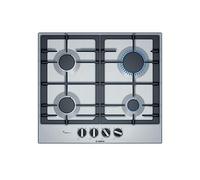 Bosch Serie 6 PCP6A5B90 plaque Noir, Acier inoxydable Intégré 60 cm Gaz 4 zone(s)