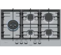 Bosch PCS7A5I90 Table de Cuisson Flameselect Inox 75CM 5 Feux Grilles En Fonte