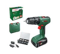 Bosch Perceuse-visseuse à percussion sans fil EasyImpact 18V-40 (1 batterie 2,0 Ah, système 18 V, kit de fixation 173 pièces, dans coffret de transport) - Édition Amazon