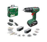 Bosch Perceuse-Visseuse À Percussion Sans Fil - Easyimpact 18V-40 (Vissage, Perçage Dans Le Bois, Métal Ou Plastique ; Perçage Avec Percussion Dans La Maçonnerie ; 241 Accessoires; 1 Bat 1.5 Ah)