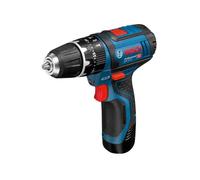 Bosch GSB 12V-15 Professional 1300 tr/min Noir, Bleu