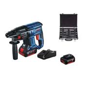 Bosch - Perforateur SDS-Plus 18V 2x 4,0 Ah Li-Ion 2 J avec coffret accessoires 11 pièces GBH 180-LI - 0615990M33 Bosch Professional
