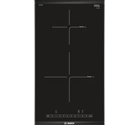 Bosch PIB375FB1E Table de cuisson Noir, Acier inoxydable Plaque de cuisson à induction encastrée 2 zones/zone