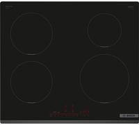 Table induction 60 cm - BOSCH Série 6 - 4 foyers - Noir - H5,1 x L59,2 x52,2 cm - PIE631HB1E