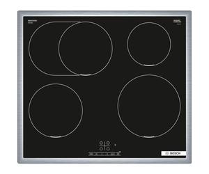 Bosch PIF645BB5E Série 4 Plaque de cuisson à induction, autonome, 60 cm de large, zone de cocotte pour grande batterie de cuisine, PowerBoost, cuisson plus rapide, commande TouchSelect, ReStart,