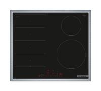 Bosch PIX645HC1E Série 6 Plaque de cuisson intelligente à induction, autonome, 60 cm de large, Flex Induction, cadre périphérique, commande de hotte basée sur la plaque de cuisson, cuisson plus rapide