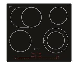 Bosch PKN601DP1D Série 8 Plaque de cuisson vitrocéramique (autosuffisante), 60 cm de large, fabriquée en Allemagne, zone de cocotte pour grands ustensiles de cuisine, PowerBoost, cuisson plus rapide,
