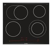Plaque chauffante en céramique BOSCH Serie 8 PKN675DP1D - 4 brûleurs - Noir et acier inoxydable