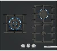Bosch - Plaque à gaz, série 4, 60 cm, GasStop, verre trempé, noir, PNC6B6K40