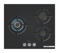 Bosch Plaque de cuisson gaz Série 6 3 zones de cuisson FlameSelect GasStop Noir PPC6A6I10