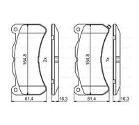 BOSCH Plaquette de Freins Bremsbelegsatz Avant Convient pour Lexus Is II