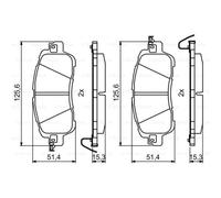 BOSCH Plaquette de Freins Bremsbelegsatz Avant Convient pour Mazda 2