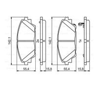 BOSCH Plaquette de Freins Bremsbelegsatz Avant Convient pour Mazda 3 CX-3