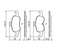 BOSCH Plaquette de Freins Bremsbelegsatz Avant pour Audi Tt Roadster