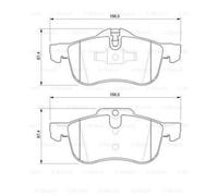 BOSCH Plaquettes de Frein Disque Convient pour Rover 75 2.0 V6 1.8 MG