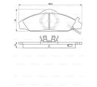 BOSCH Plaquettes de Frein Disque pour Alfa Romeo 147 3.2 Gta 156 Ssangyong