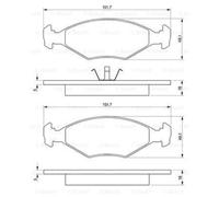 BOSCH Plaquettes de Frein Disque pour Fiat Palio Week-End 1.2 1.7 Td