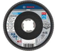 Bosch 1x Plateau à lamelles PRO Metal X571, version bombée pour X-Lock (pour Acier, Acier inoxydable, Ø 115 mm, Grain 60, Professional Accessoire Petite meuleuse angulaire)