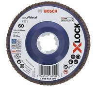 BOSCH Plateaux a lamelles X-LOCK, 115 mm, G 60, X571, Best for Metal 2608619206