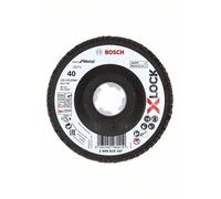 Bosch 1x Plateau à lamelles PRO Metal X571, version bombée pour X-Lock (pour Acier, Acier inoxydable, Ø 115 mm, Grain 40, Professional Accessoire Petite meuleuse angulaire)
