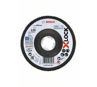 Bosch Plateaux à lamelles X-LOCK version coudée, spatule fibre, Ø 125 mm, G 120, X571, Best for Metal - 2608619204