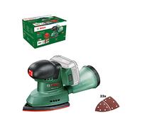 Bosch Ponceuse sans fil EasySander 18V-8 (livré dans un carton sans batterie ; système 18V ; pour travail du bois ; 3 feuilles abrasives 20 papiers de ponçage)