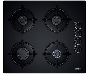 Bosch POP6B6B10 Plaque à gaz Série 2 - Plaque de cuisson encastrable 4 foyers - 60 cm - Noir