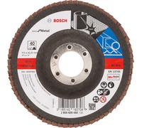 Bosch 1x PRO Metal X571 Flap Disc Angled Version Fiber for Small Angle Grinders (for Steel, Stainless steel, Ø 115 mm, Grit 40, Professional Accessory Small Angle Grinder)