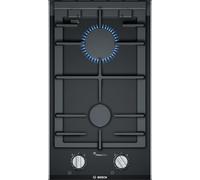 Bosch PRB3A6B70 Table de cuisson noire encastrable à gaz 2 zones/zones