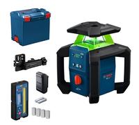 Bosch PRO 18V System Laser Rotatif GRL18V-4-34CVG (laser vert, réglage de l’inclinaison de ± 15%, protection IP66, alimentation Dual Power, cellule de réception LR 45 + support, BA 18-C, L-BOXX 374)