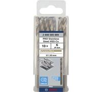Bosch Forets à métaux HSS‑Co DIN 338 6 × 57 × 93 mm – Lot de 10