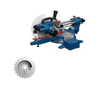 Bosch PRO Scie à onglets filaire GCM305-216S (incl. 2 lames, 2 extensions, règle, serre-joint, sac à poussière et clé)