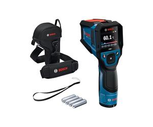 Bosch PRO Thermomètre Infrarouge GIS12V-800-16 (grand écran, interface sonde Type K, rapport 20:1, protection IP54, double alimentation, in daptateur de batterie et piles AA)