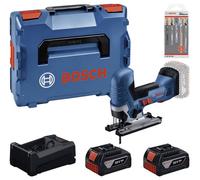 BOSCH Kit d’outils PROFESSIONAL GST 18V-125 S + 2×5.0Ah + jeu de 15 lames 0615A500E5