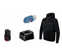 Veste de travail à capuche chauffante noire Bosch 12V, taille S