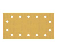 Bosch Professional 10x Feuilles abrasives Expert C470 à 14 trous (pour Bois dur, Peinture sur bois, 115x230 mm, Grain 320, Accessoires Ponceuse excentrique), Jaune