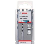 Bosch Professional 10x forets hélicoïdaux HSS PointTeQ (pour métal, 4,4 x 47 x 80 mm, accessoires pour perceuses-visseuses)