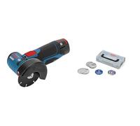 Bosch Professional 12V System meuleuse angulaire sans-fil GWS 12V-76 (3 disques à tronçonner, diamètre de disque : 76 mm) + 9 pièces 76mm-Disc Set + mini L-Boxx (pour GWS-12V, Ø 76 mm)