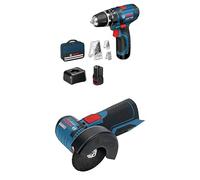 Bosch Professional 12V System perceuse-visseuse à percussion GSB 12V-15 + Bosch Professional 12V System meuleuse angulaire sans-fil GWS 12V-76