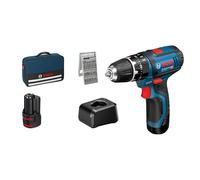 Bosch GSB 12V-15 1300 tr/min Noir, Bleu