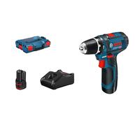 Bosch Professional Perceuse-visseuse sans fil GSR 12V-15 0601868109 – 2 Ah, 2 batteries