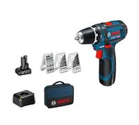 Bosch GSR 12V-15 Professional 1300 tr/min 600 g Noir, Bleu