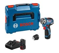 Bosch Professional 12V System perceuse-visseuse sans-fil GSR 12V-35 FC - FlexiClick System (2 batteries GBA 3,0 Ah, chargeur rapide GAL 12V-40, adaptateur mandrin de perçage GFA 12-B, L-BOXX)