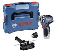 Bosch Professional 12V System perceuse-visseuse sans-fil GSR 12V-35 FC - FlexiClick System (adaptateur perforateur GFA 12-H, mandrin perçage GFA 12-B, poignée auxiliaire, butée profondeur, L-BOXX)